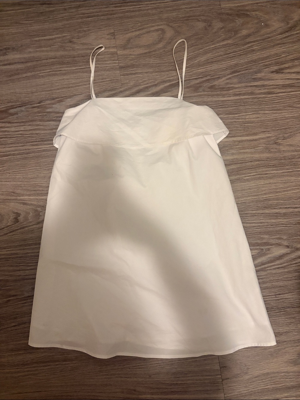 H&M White Spaghetti-Strap Mini Dress